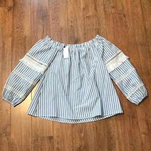 Sugar + Lips off the shoulder blouse